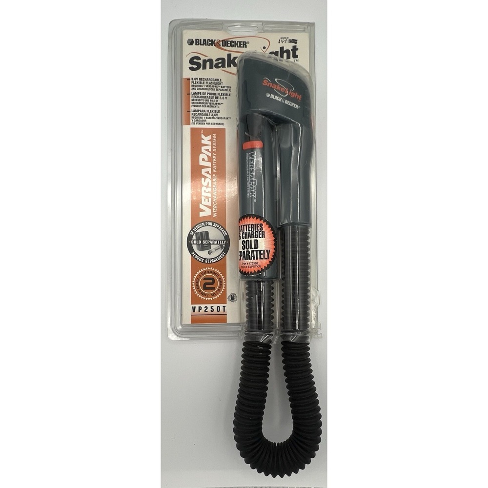 The Original Black & Decker SnakeLight Flexible Flashlight New USA Made Vintage